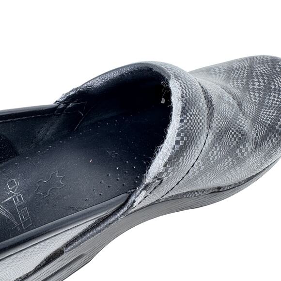 Dansko Professional Pro Clog Shoes Diamond Patent Leather Black Womens Size 37 - Picture 4 of 11